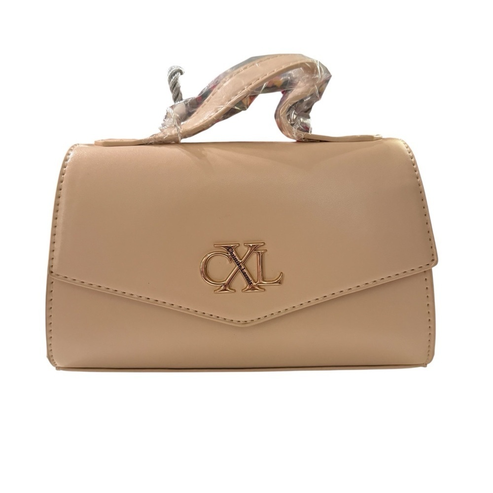 Christian Lacroix Laine Matte Patent Crossbody Bag – Nude